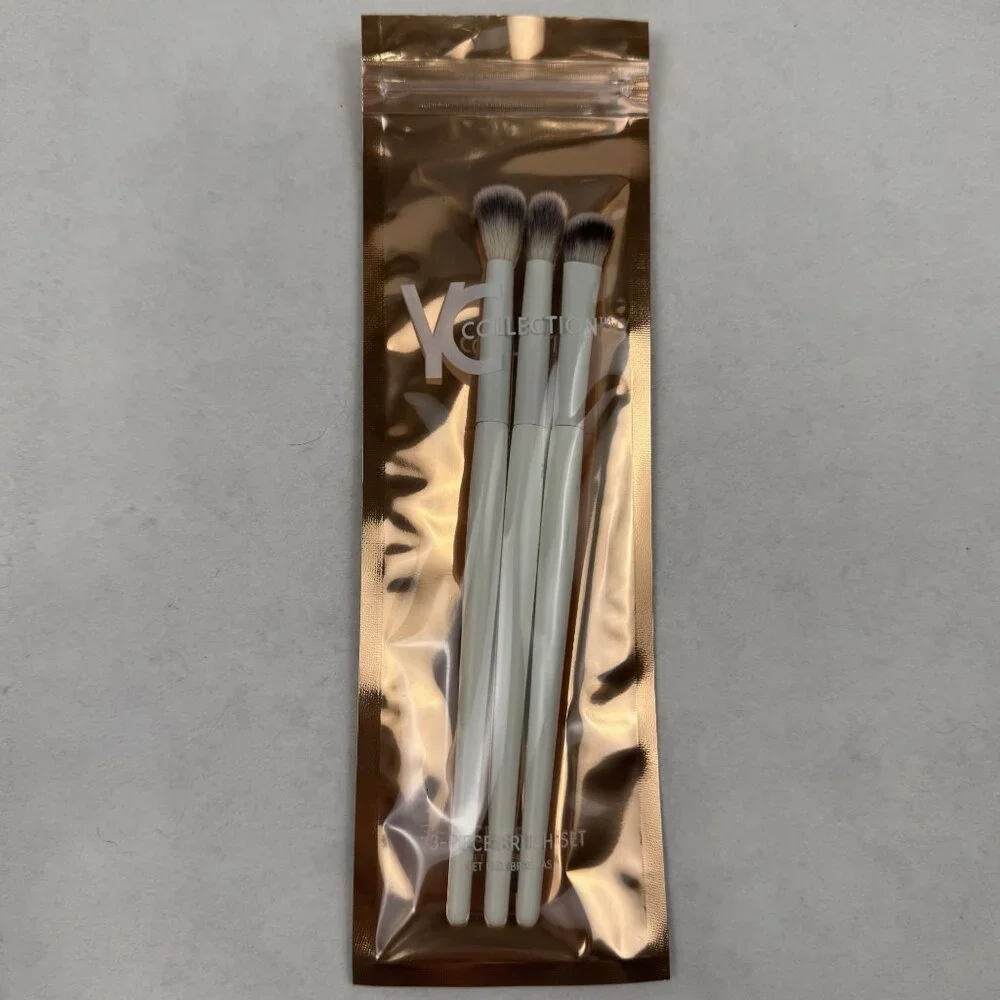 YC Collection 3-Piece Brush Set For Precision Blending Makeup NEW